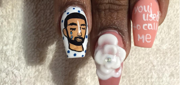 Drake nail art